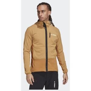 Adidas Terrex Zupahike Hooded Fleece Jacket Men’s Size Medium Color Mesa/Tan